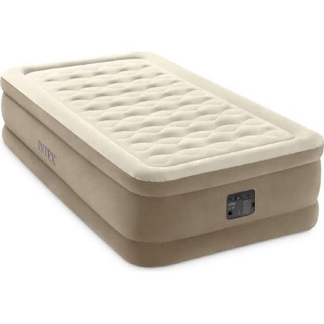 Cama hinchable individual INTEX Ultra Plush 64426ND con bomba integrada, beige