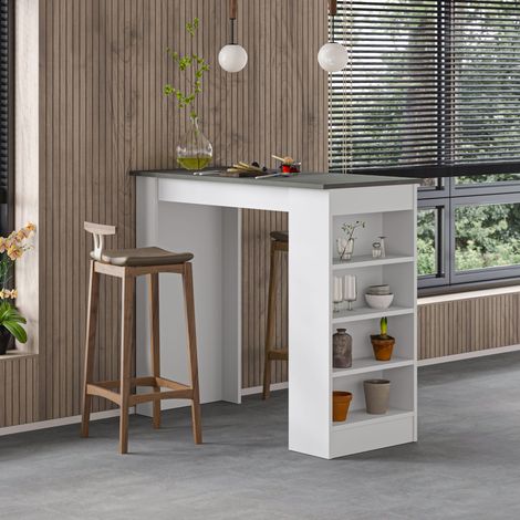 Decortie Swallow Bar Table - Retro Grey / White (1/5)