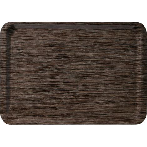 Plateau de service en mélamine Euronorme wengé - 530 x 370 x 20 mm - ROLTEX