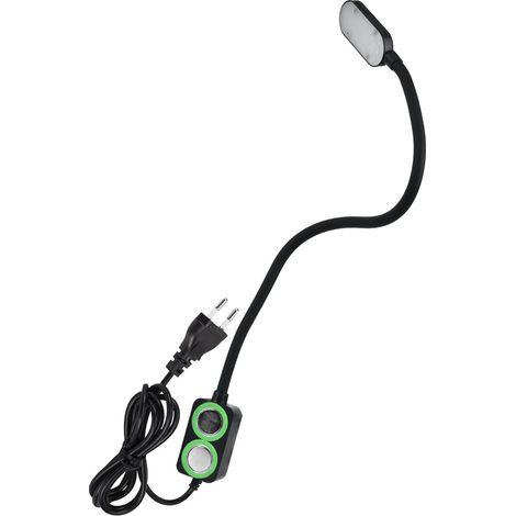 Lampe pour machine à coudre, éclairage puissant, réglage tactile à 3 niveaux, bras flexible, 100240 V (noir, prise UE) (1/5)