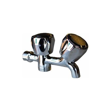 FPLUS grifo lavad.doble abs , Incluye:
 
Grifo en acabado cromado.
Grifo doble cierre, la primera para la salida hacia la lavadora y la segunda salida de agua normal.
Solo para agu