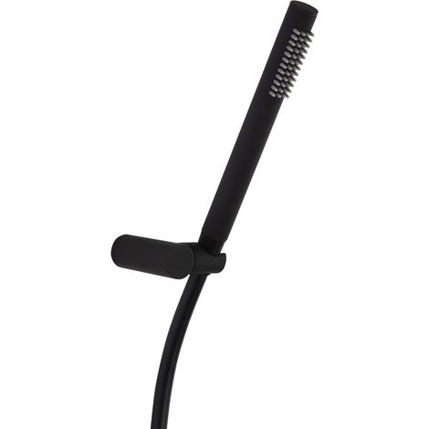 Ensemble douchette à main Noir mat ABS avec flexible et support - 3749DNM (1/5)