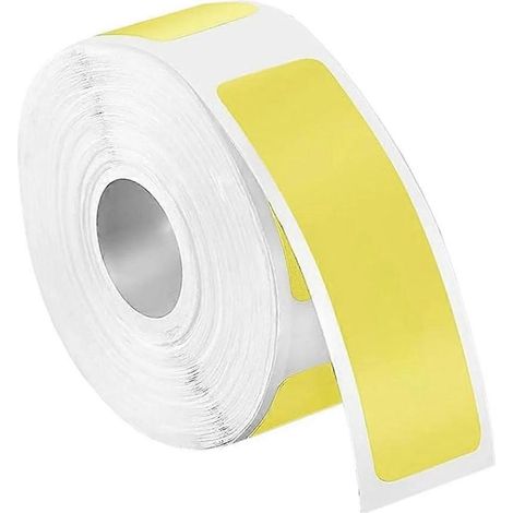 Rouleaux d'étiquettes spécialement conçus pour les câbles B18 N1, ruban thermique auto-adhésif blanc et coloré imperméable, disponible en différentes nuances de jaune. (1/5)