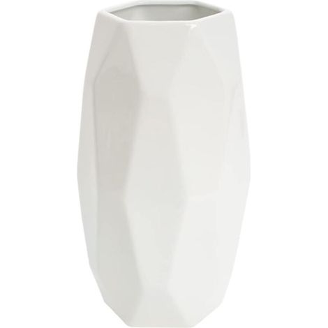 Bardusch-Hauteur 20 cm Vase Conique en Céramique Blanche pour Pampas, Moderne Haut Vase Decoratif pour Centre de Table Deco (1/4)