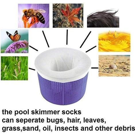 10pcs-piscine Skimmer Filtre Purificateur D'eau Impurets Filtre Microporeux Filtre Sac (1/4)