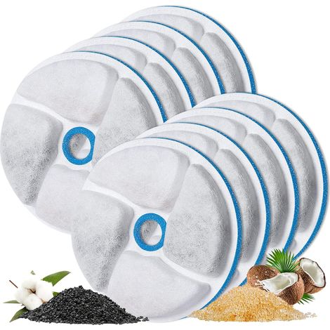 Set di 8 filtri per fontanelle per gatti, filtri di ricambio per fontanelle automatiche per animali domestici, filtri da 4,13 pollici per fontanelle per gatti