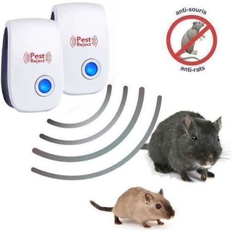 Répulsifs Ultrason Souris Rat Lot de 2 Anti Rongeur Appareil Ultrasons pour se débarrasser des Souris I Anti Souris I Anti BB20-Ywey (1/5)