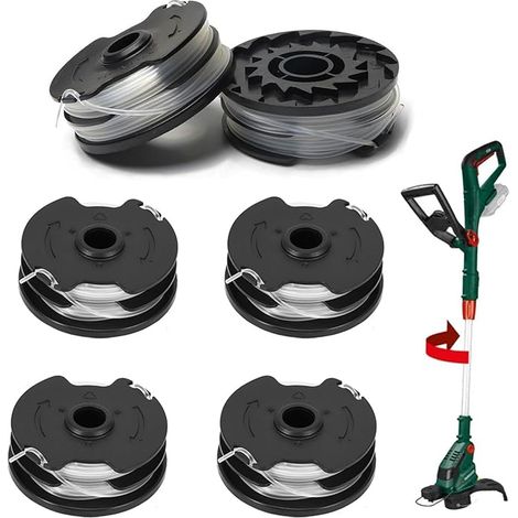 Paquete de 6 bobinas Parkside para hilo de desbrozadora Parkside (Prt 550 A1/B2/C3 20-Li C3) Repuestos para desbrozadoras, 1,6 mm de diámetro y 8,3 m de longitud, aptos para desbrozadoras (1/5)