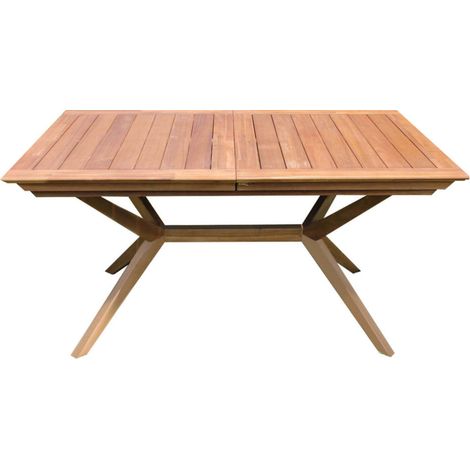 Tavolo Bali 180/240x90x75 h cm in Legno di Acacia Marrone (1/4)