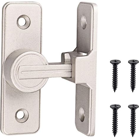Verrou Serrure De Fermeture Porte Interieure Coulissante 90° Loquet De Crochet A Porte Bascule Boulon De Verrouillage De Boucle Moraillon Verrous De Porte