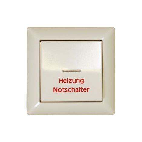 Jung interrupteur d’urgence chauffage AS 500, blanc, plaque complète, AS590H