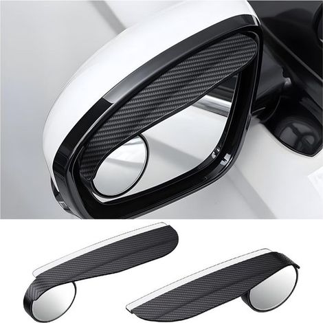 - Espejo retrovisor para punto ciego (2 piezas) - Universal - Protección contra la lluvia - Negro - ABS/Cristal 17x5,5 cm - Espejo para coche (1/5)