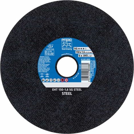 PFERD TOOLS Trennscheibe EHT 150x1,6x22,23 mm gerade Leistungslinie SG STEEL für Stahl 25 Stk (1/3)