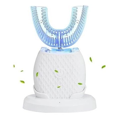 Brosse à Dents Ultrasonique Automatique 360°, Brosse à Dents Ultrasonique Automatique, Brosse Dents Ultrasonique IPX7, Brosse À Dents Sonique 3 modes Avec minuterie Pour Adultes (Blanc) (1/5)