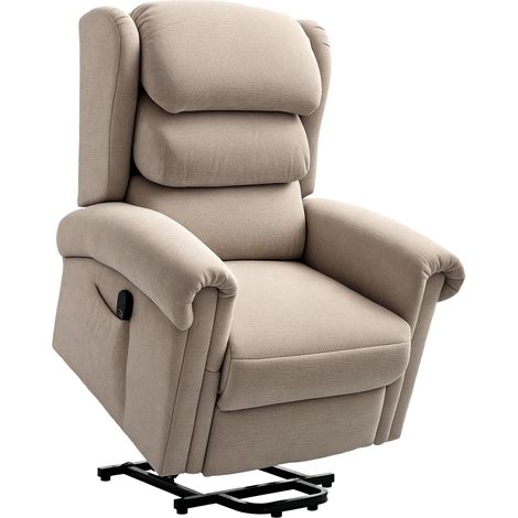 HOMCOM Power Lift Recliner Chair for Elderly with Remote Control, Khaki