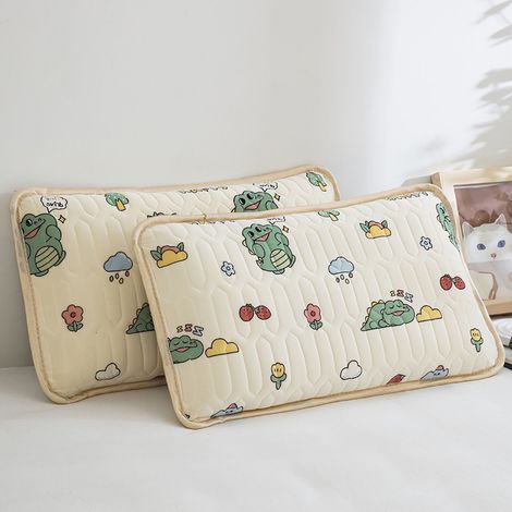 Oreiller En Latex Naturel Pour Enfants - 30 x 50 cm - Noyau En Coton Perle Et Graines De Cassia - Housse En Coton Bio Imprimée - Pour Sommeil Latéral Et Dorsal - 1 Pièce (1/5)