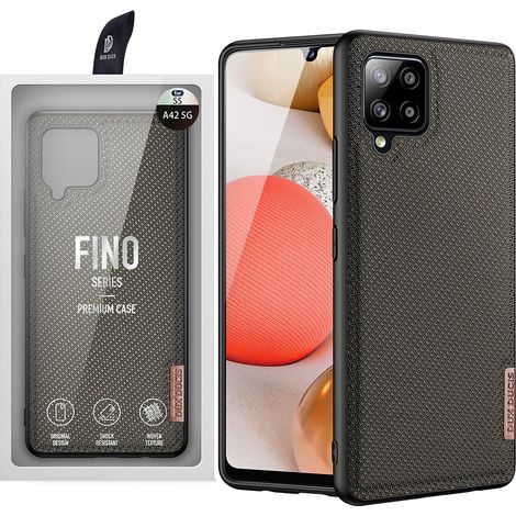 Custodia Dux Ducis Fino con cover in nylon per Samsung Galaxy A42 5G verde (1/5)