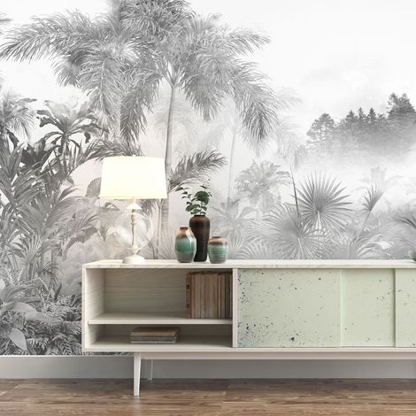Papier peint panoramique - Forêt Tropicale - 130 cm x 75 cm (1/4)