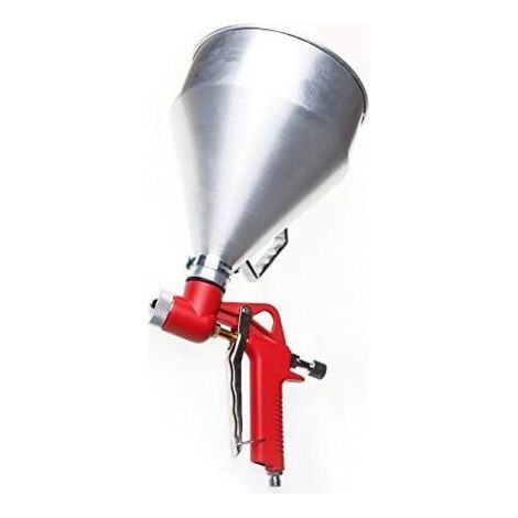 Pistolet à Crépir Pneumatique 1-1/2 Gallon avec Tasse en Aluminium et 3 Buses, Pistolet à Peinture Texturée Alimentation par Trémie pour Plafond Mur Rendu Cloison Sèche Plâtre Peinture 221470 (1/4)