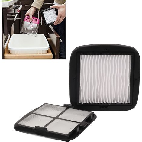 Juego de filtros para aspiradora de mano Bissell – 97D5 / 2037416 / 35V4 – 2 filtros HEPA lavables, alta potencia de succión, ABS (1/5)