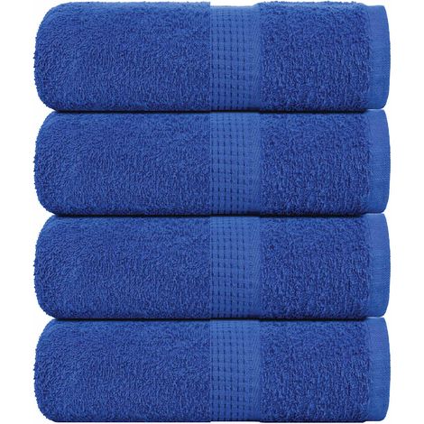 vidaXL Asciugamani Ospiti 4 pz Blu 30x50 cm 360 g/m² 100% Cotone