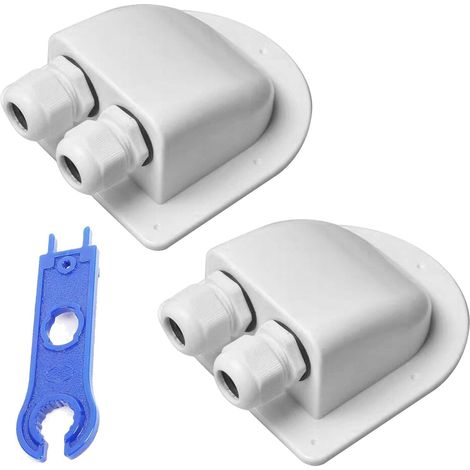 2 pcs Passe-câble solaire étanche pour véhicule, passe-câble solaire pour toit, passe-câble étanche, passe-câbles de toit (1/5)