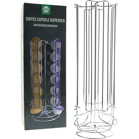 SOPORTE PARA C脕PSULAS DE CAF脡 DOLCE GUSTO, 4 FILAS, SOPORTE GIRATORIO DE ACERO (1/5)