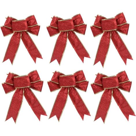 Ruban arc de Noël, arc de Noël, ruban pour sapin de Noël, couronne de Noël, décoration de Noël (1/5)