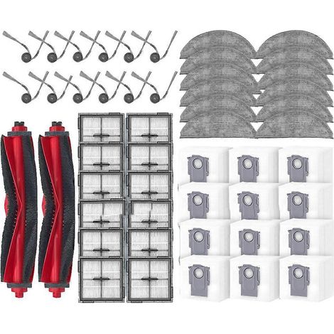 Accessoires pour Roborock Q10 X5/Q10 PF/Q10P/Q8+/Q8 Max Pro Plus : consommables, brosse à rouleau, brosse latérale, sac à poussière et filtre. (1/5)