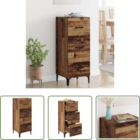 Holzwerkstoff - Sideboard Altholz 34,5 x 34 x 90 cm Holzwerkstoff (1/5)