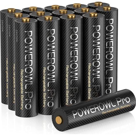 Piles AAA Rechargeables Pro, Haute Capacité 1100 mAh, Batterie NiMH Triple A - 16 Pièces (1/5)