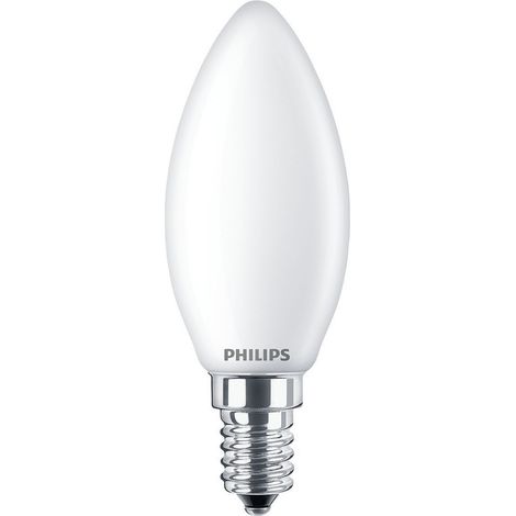 BOMBILLA VELA LED E14 6,5W 806lm 2700K LUZ CALIDA Ø3,5x9,7cm. PHILIPS
