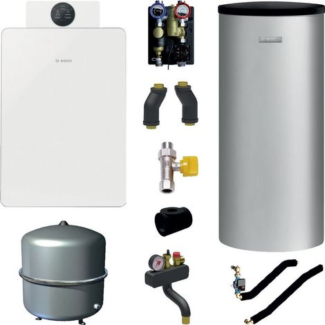 BOSCH Gas-Brennwertpaket Bopa GC7F22, Condens GC7000 F 22, W 200-5 P1 A, HSM25/6 MM100