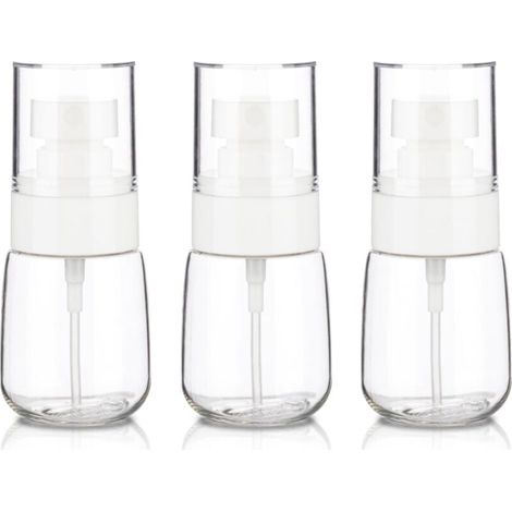 Ulisem3er-Pack 30 ml kleine Reise-Sprühflaschen, leere Reise-Sprühflaschen, Mini-Sprühflaschen aus Kunststoff mit feinem Sprühnebel (1/4)