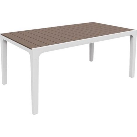 Tavolino da Giardino 160x90x74 cm in Resina Bauer Harmony Tortora