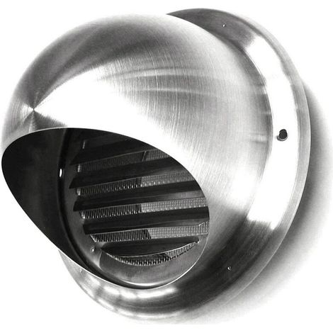 Lüftungshaube Aussenwandhaube Kugellufthaube Edelstahl matt gebürstet Zuluft Abluft 160mm