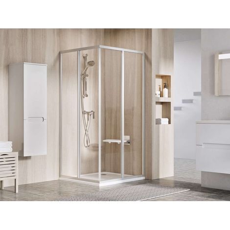 Ravak Supernova - Duschkabine 90x90 cm, Satin/Klarglas 14V70UO2Z1S