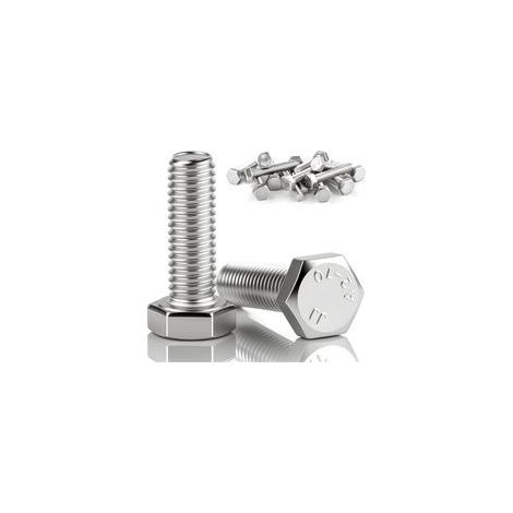 Lot de 15 vis à tête hexagonale M10 x 30 mm, en acier inoxydable A2 V2A, à six pans extérieurs, filetage complet, vis filetées pour métal, bois, plastique, aluminium, acier (1/5)