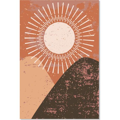 Affiche Boho montagne et soleil - 40x60cm - made in France (1/5)