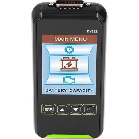 Testeur de batterie automobile 3,2 pouces 12 V 24 V, écran LCD, affichage numérique, outil de diagnostic automobile précis, en plastique (1/5)