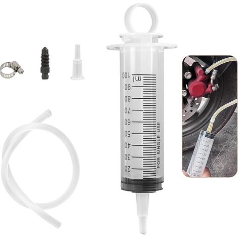 Motorcycle Brake Bleeder Kit, Syringe Hydraulic Hose, Universal Motorcycle Brake Bleeder, MTB Brake Bleeder Kit, Motorcycle Brake Fluid, Manual Car Brake Bleeder (1/5)