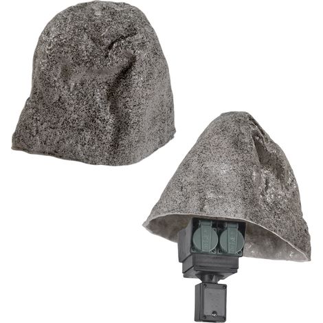 Gartendek Faux rocher cache regard jardin 45 cm gris