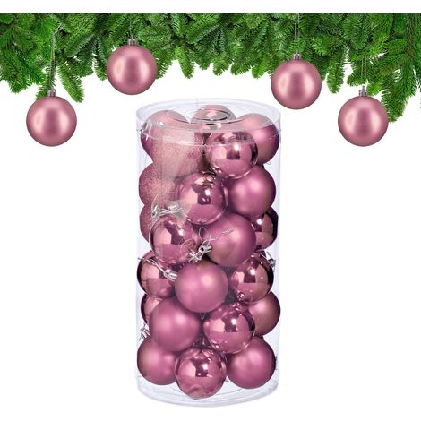 Juego de 30 adornos navideños de plástico para árbol de Navidad (1/5)