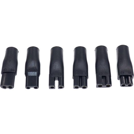 Adaptateur Mâle 5.5 x 2.1mm vers Femelle C8 - Câble de Conversion - Lot de 6 Pièces