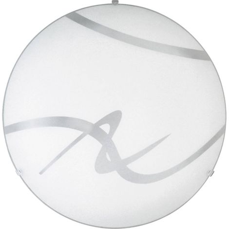 Plafonnier verre 40cm 2xE27 blanc Rabalux Soley 1819 (1/3)