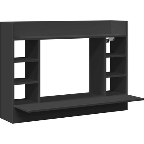Maison Exclusive - Scrivania a Parete Nera 105x48x75 cm in Legno Multistrato