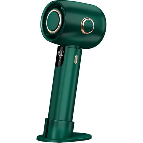 Mini ventilador portátil, recargable, pequeño ventilador de escritorio de 5 velocidades, silencioso, con pantalla LED, ideal para el hogar, la oficina y los viajes.