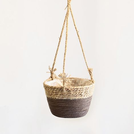 Pot de Fleurs à Suspendre en Corde de Jute, Suspendu Panier Tissé, Pots de Plantes, Jardinière Suspendue en Corde, Panier Jardinière Suspendue Pot pour Plantes, Intérieure ou Extérieure (1/5)