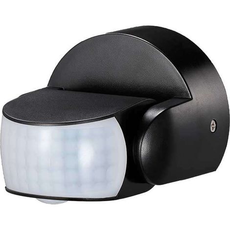 Sensor de movimiento infrarrojo V-TAC 180/360°, montaje en pared, color negro, IP65