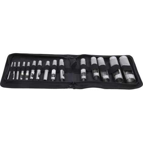 15 poinçons à cuir en acier au carbone, outils manuels de perforation, 3-25 mm (1/5)